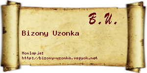 Bizony Uzonka névjegykártya